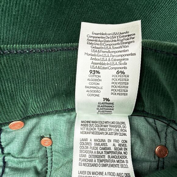 MOTHER The Ditcher Roller Zip Sneak Cord in Dark Green 24 - Picture 8 of 12